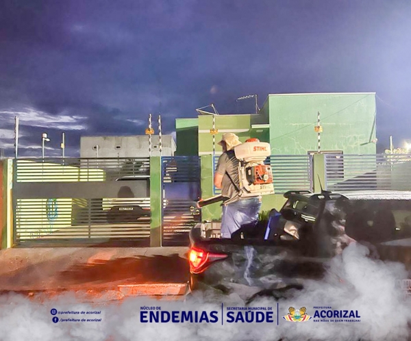 ACORIZAL CONTRA DENGUE | A Prefeitura de Acorizal por meio da Secretaria Municipal de Saúde continua a aplicação de inseticidas de combate ao mosquito Aedes aegypti