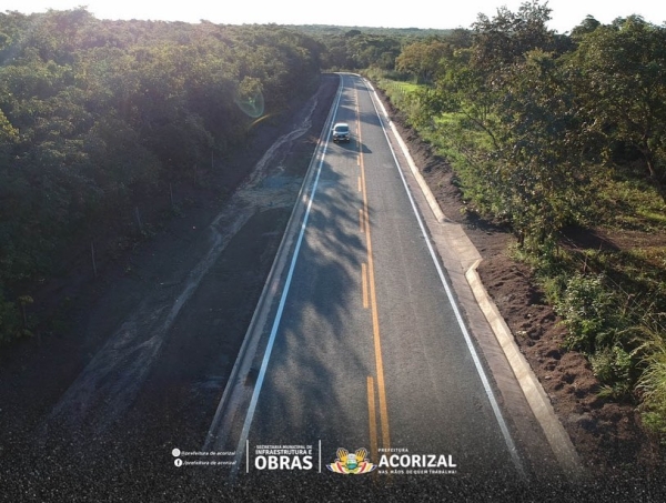 Boas notícias para a população de Acorizal! Estamos na fase final da sinalização horizontal e pintura do asfalto que ligará o trevo de Acorizal até a Distrito de Aldeia
